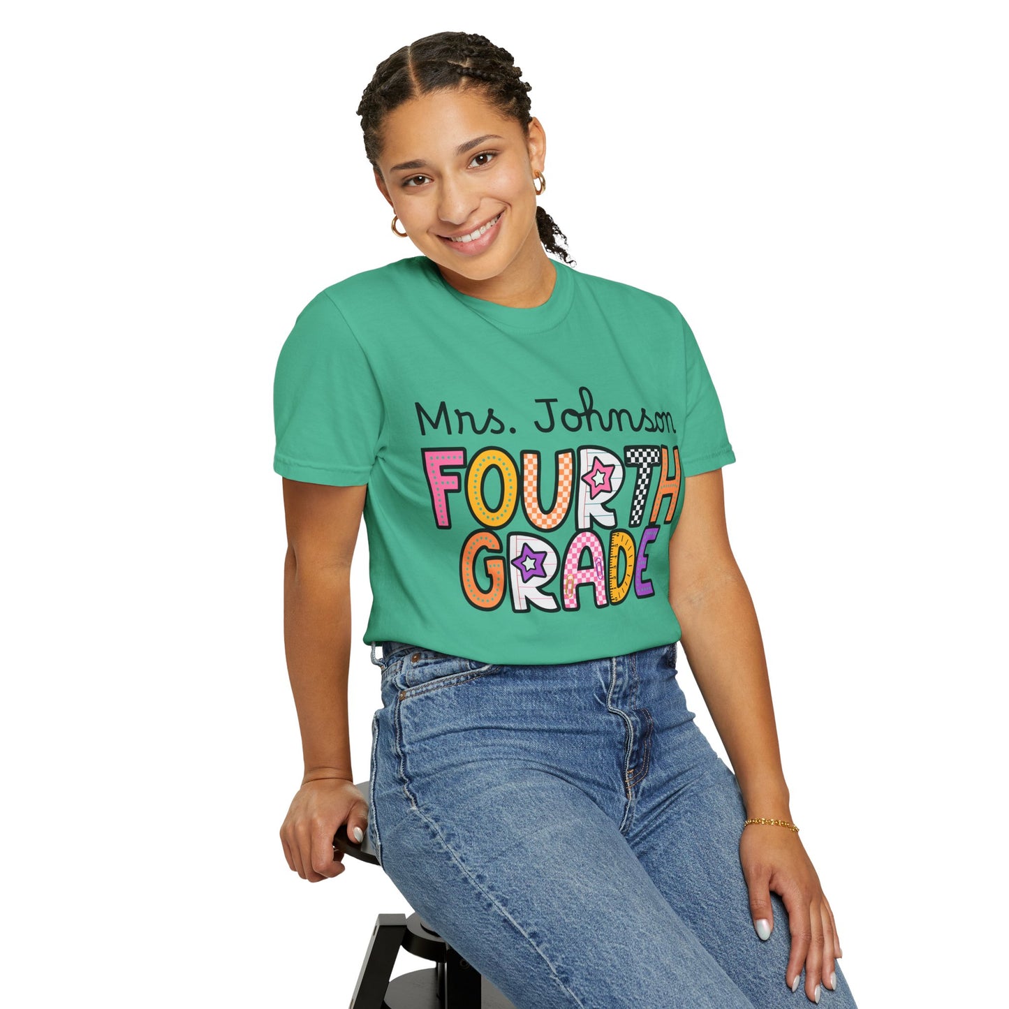 Personalized Fourth Grade Teacher T-Shirt