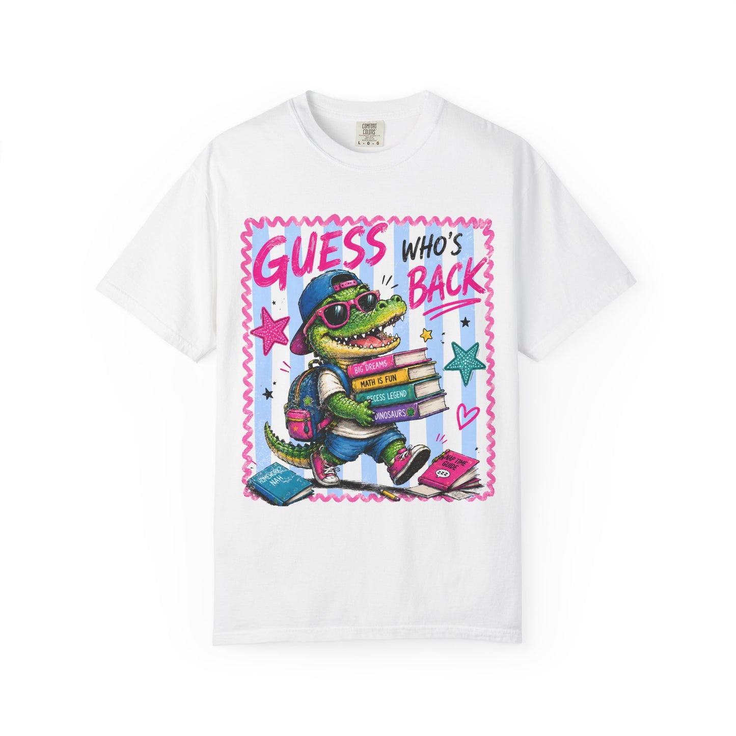 Back to School Croc T-Shirt — “Guess Who’s Back / Back Again” Graphic Tee