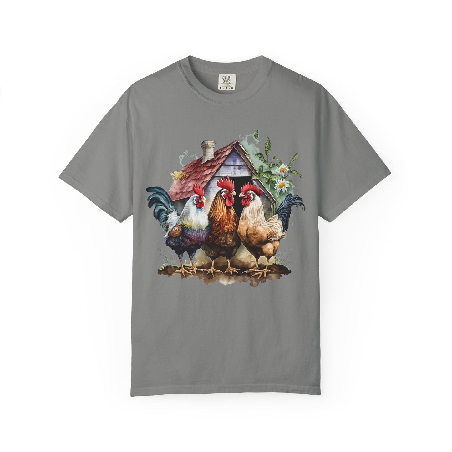 Rustic Rooster T-Shirt – Farmhouse Style Tee, Gift for Chicken Lovers, Casual Wear