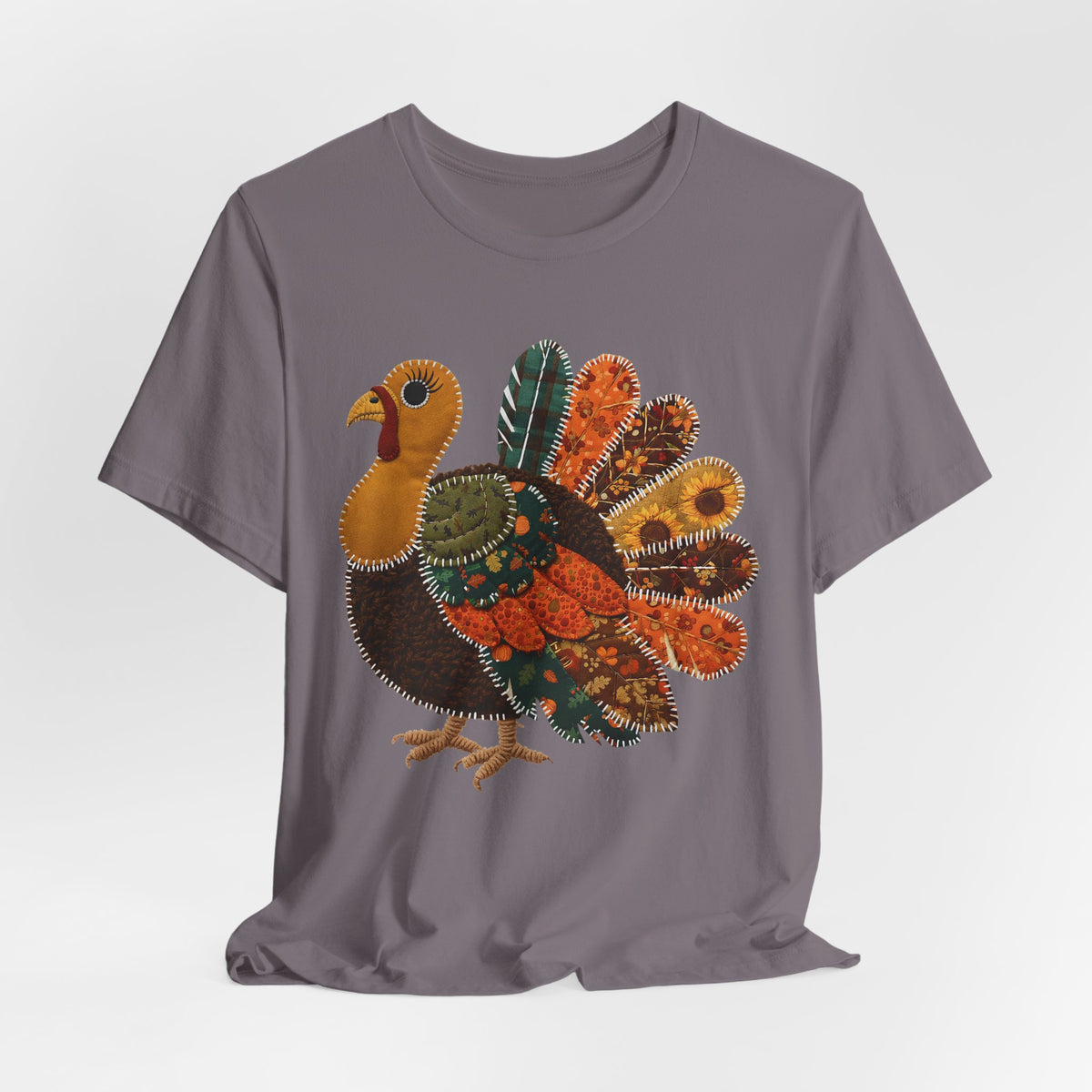 Patchwork Turkey - Thanksgiving Graphic Tee
