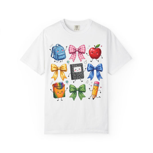 Back-to-School Cute School Supplies Doodles Graphic Tee