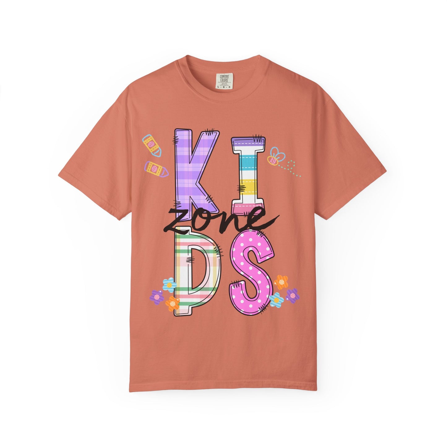 Kids Zone Daycare Comfort Colors Tee - Spring Pastels Stacked