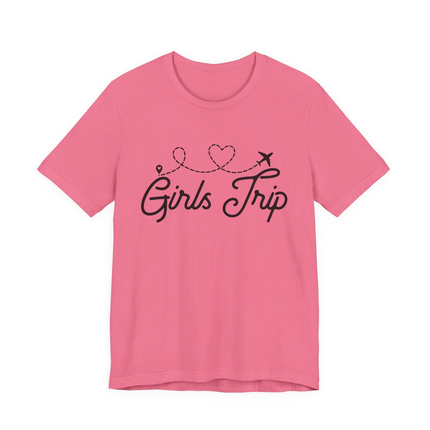 Girls Trip T-Shirt — Cute Plane Heart Graphic Tee for Bachelorette & Vacation