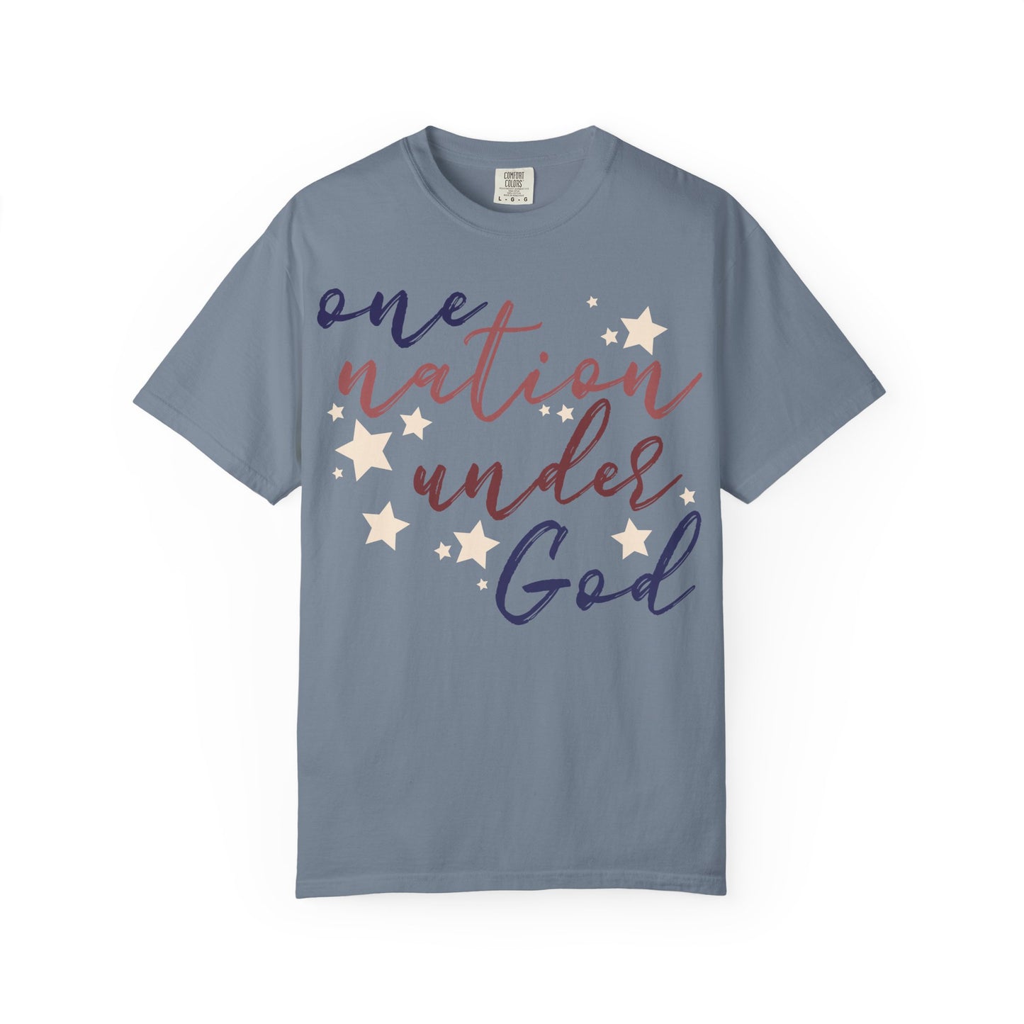 One Nation Under God T-Shirt, Relaxed Fit Shirt, Casual Wear, Gift for Friends, Comfy Everyday Tee