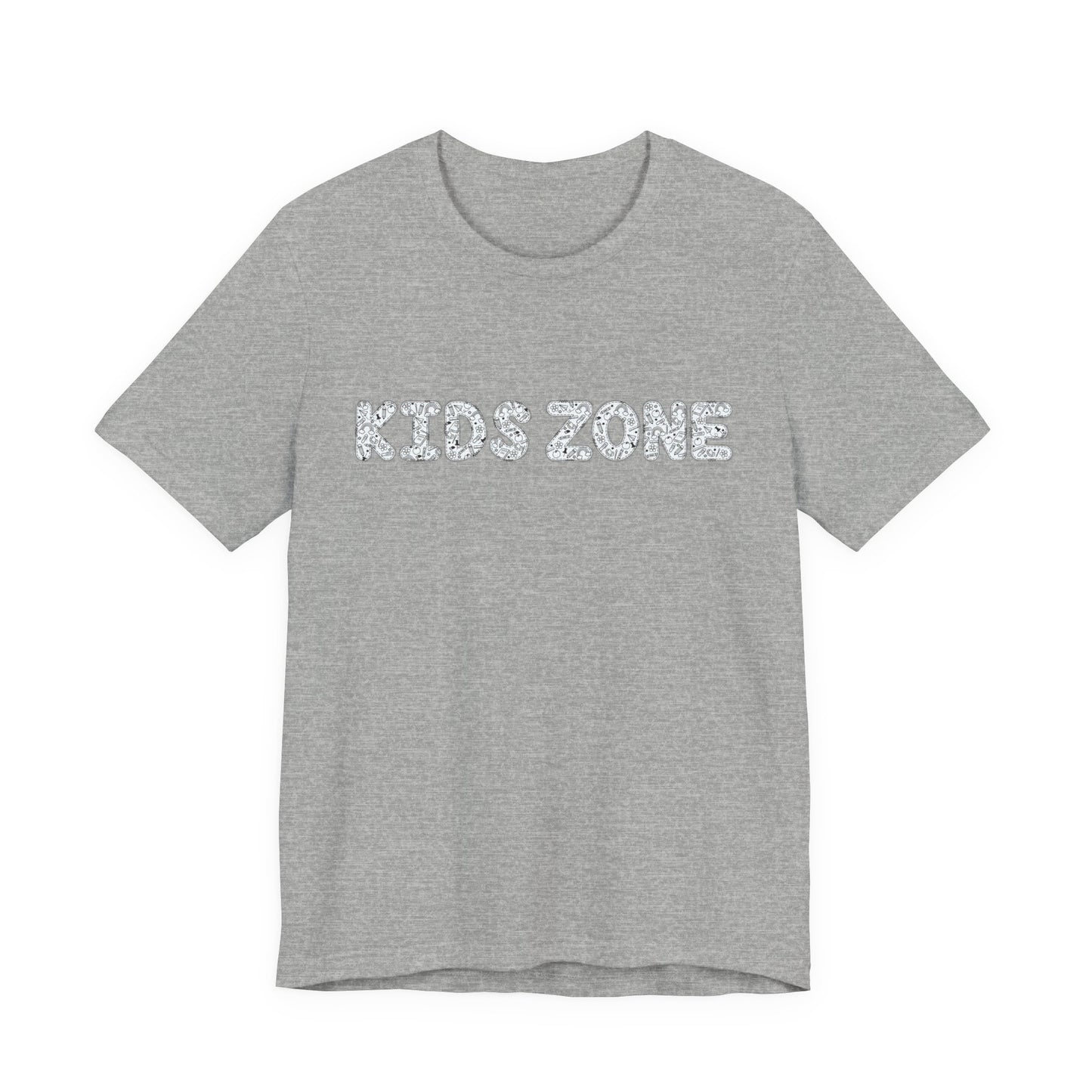 Kids Zone Daycare T-Shirt — School Doodles Lettering