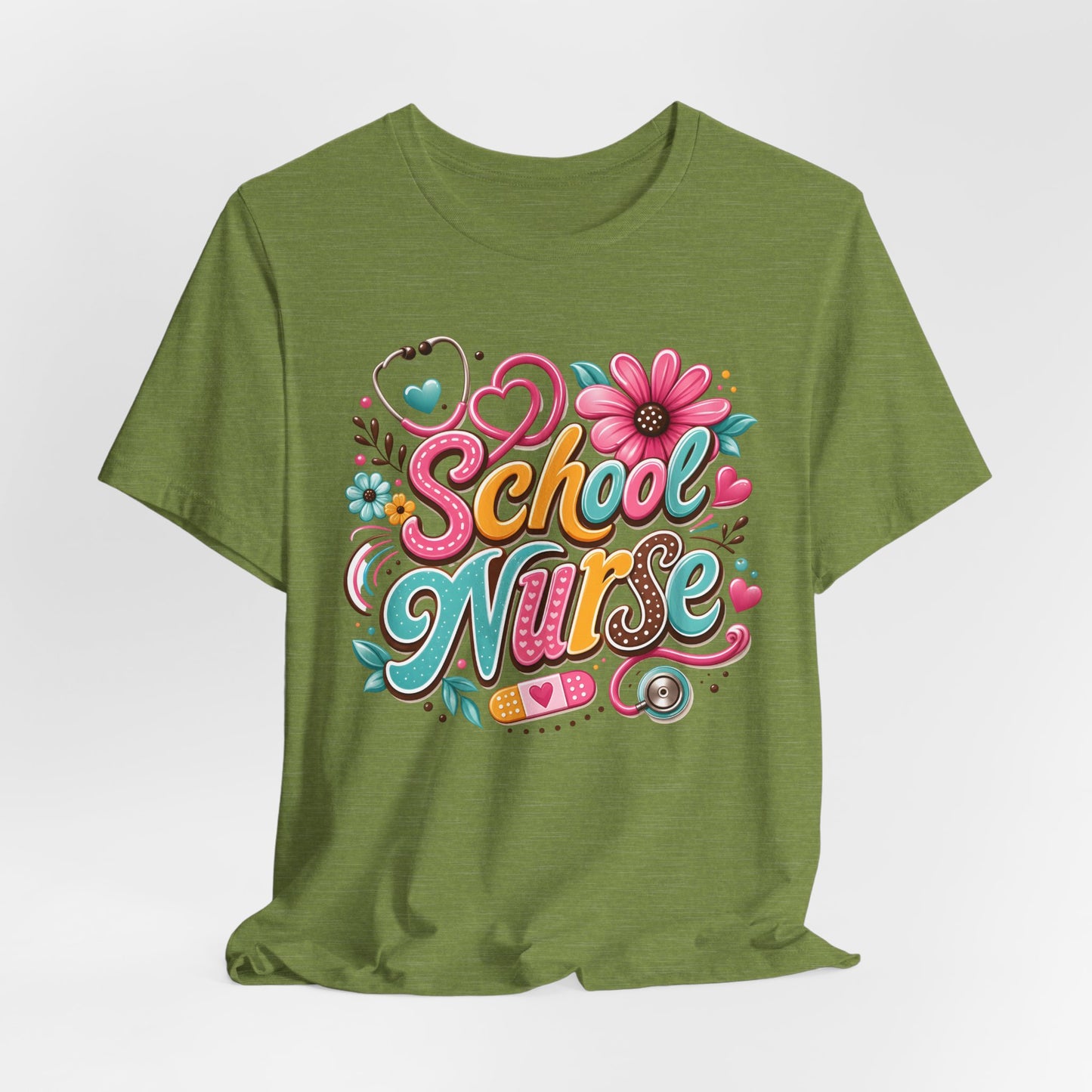 Groovy School Nurse Graphic Tee