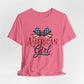 American Girl Patriotic T-shirt with Bow Design