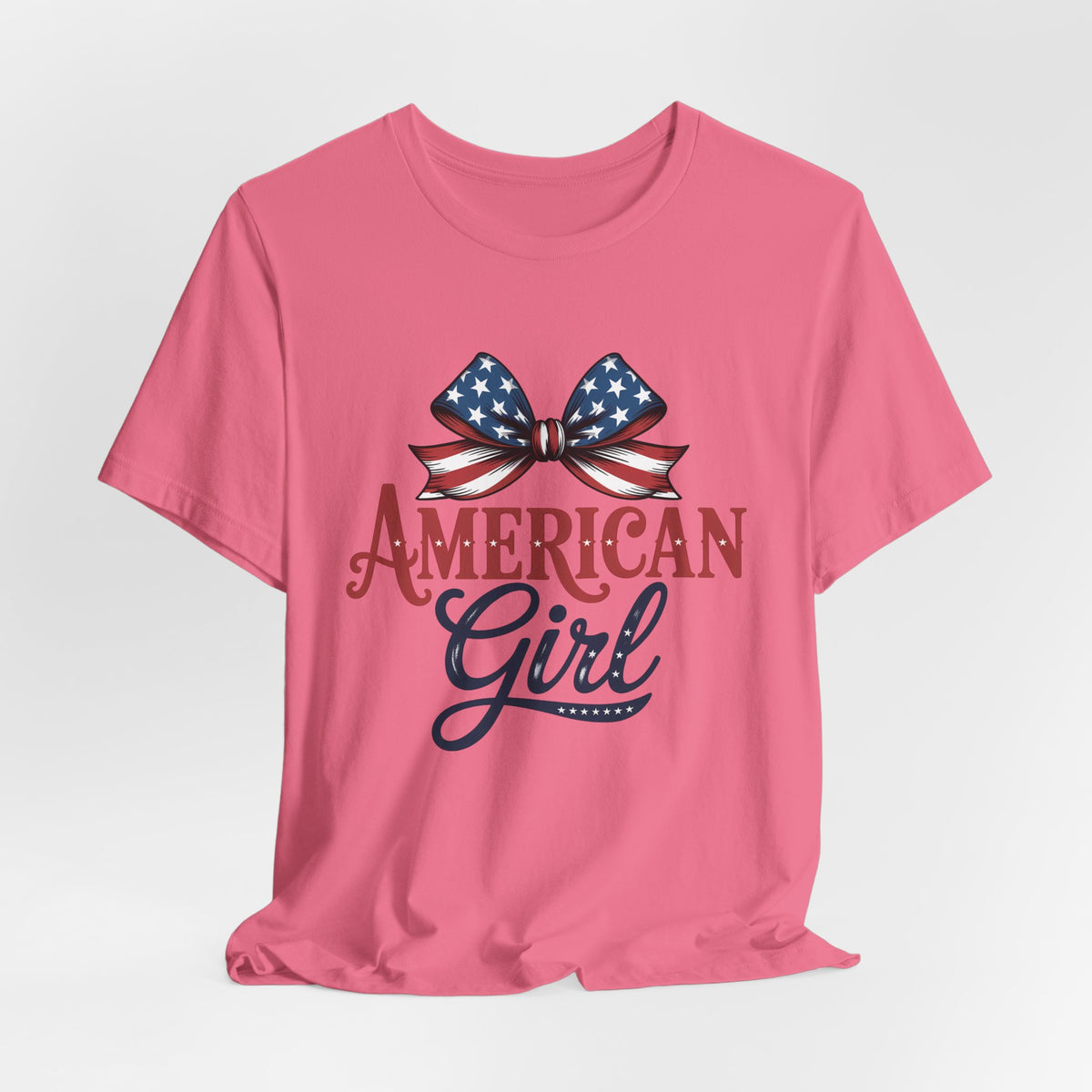 American Girl Patriotic T-shirt with Bow Design
