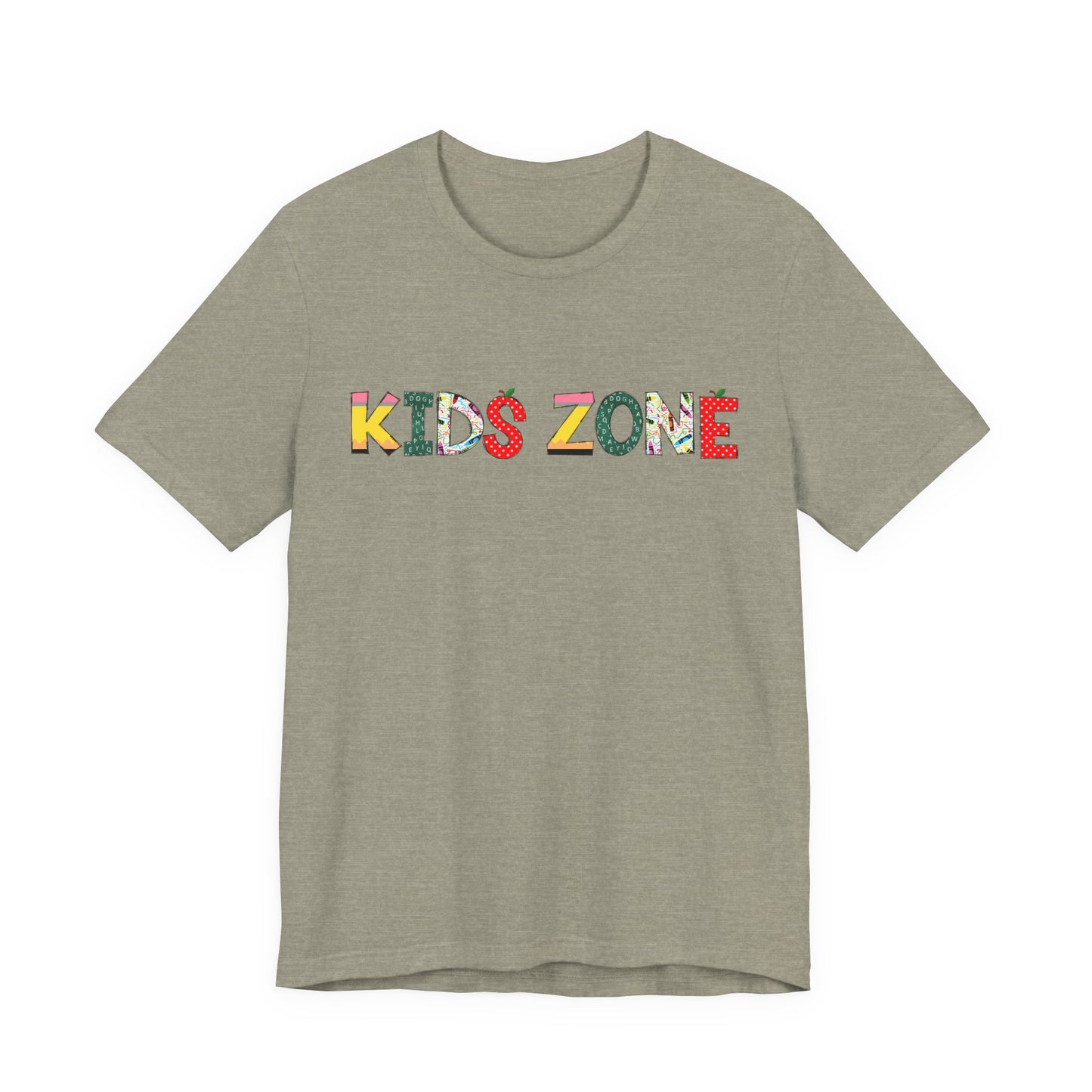 Kids Zone Daycare T-Shirt — School Print Lettering