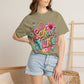 School Nurse T-Shirt — Cute Floral Stethoscope Design