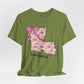 Louisiana Floral State Tee — Pink Bow & Script