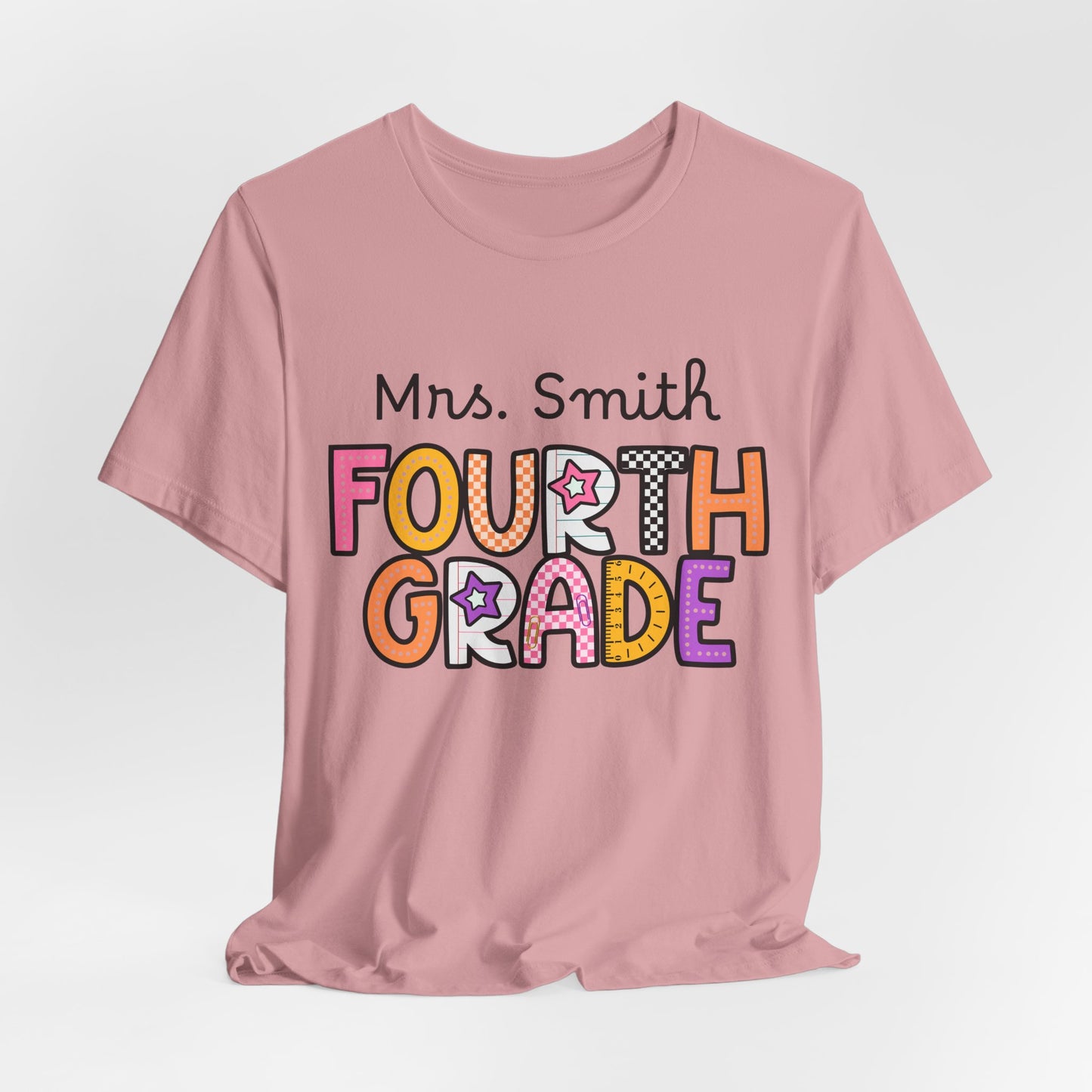 Personalized Fourth Grade Teacher T-Shirt