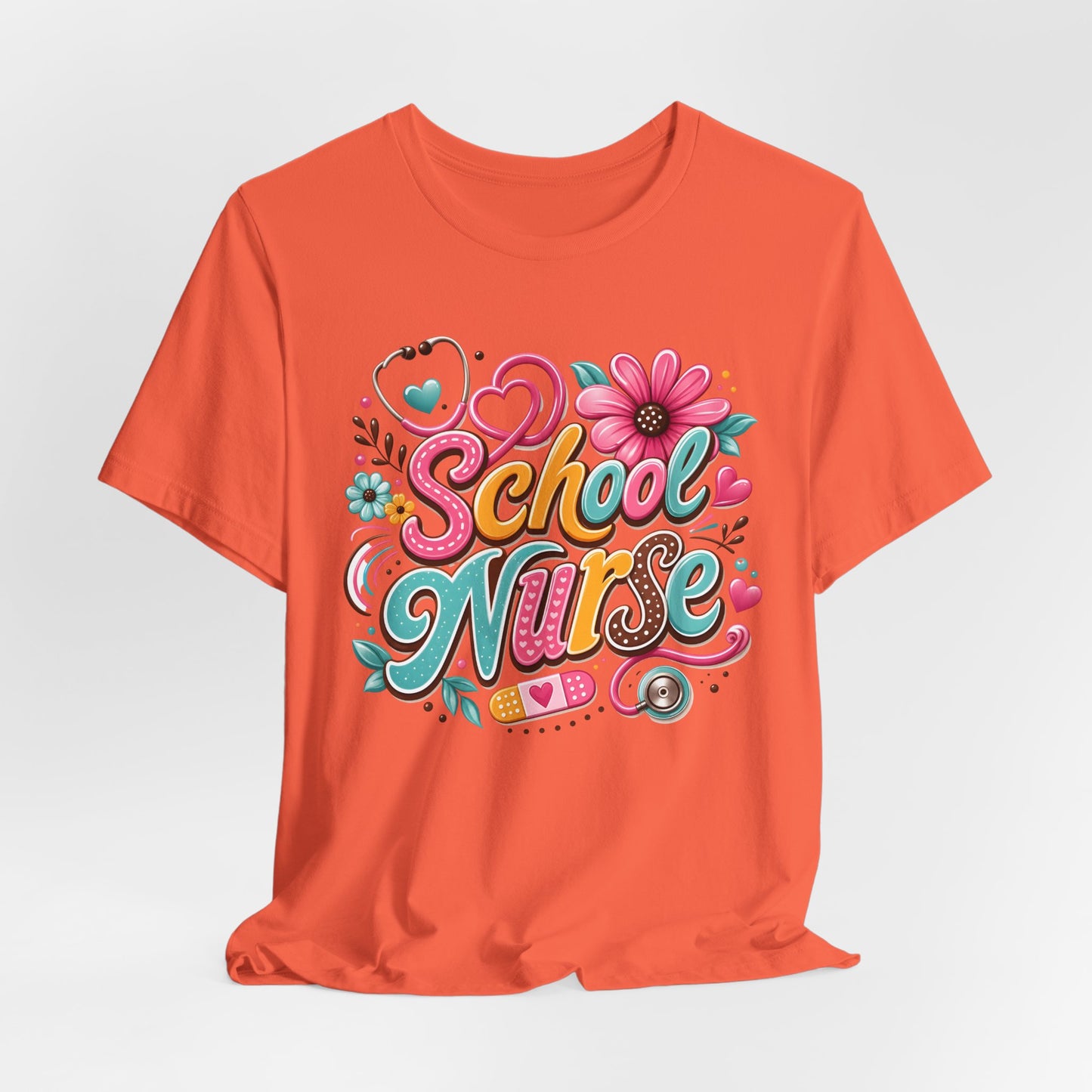 Groovy School Nurse Graphic Tee