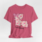 Louisiana Floral State Tee — Pink Bow & Script