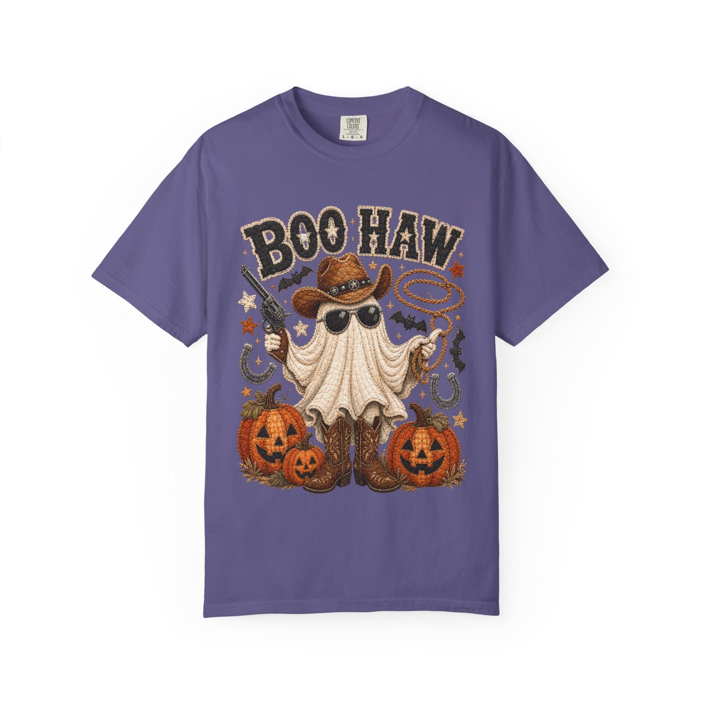 Boo Haw Cowboy Halloween Ghost T-Shirt