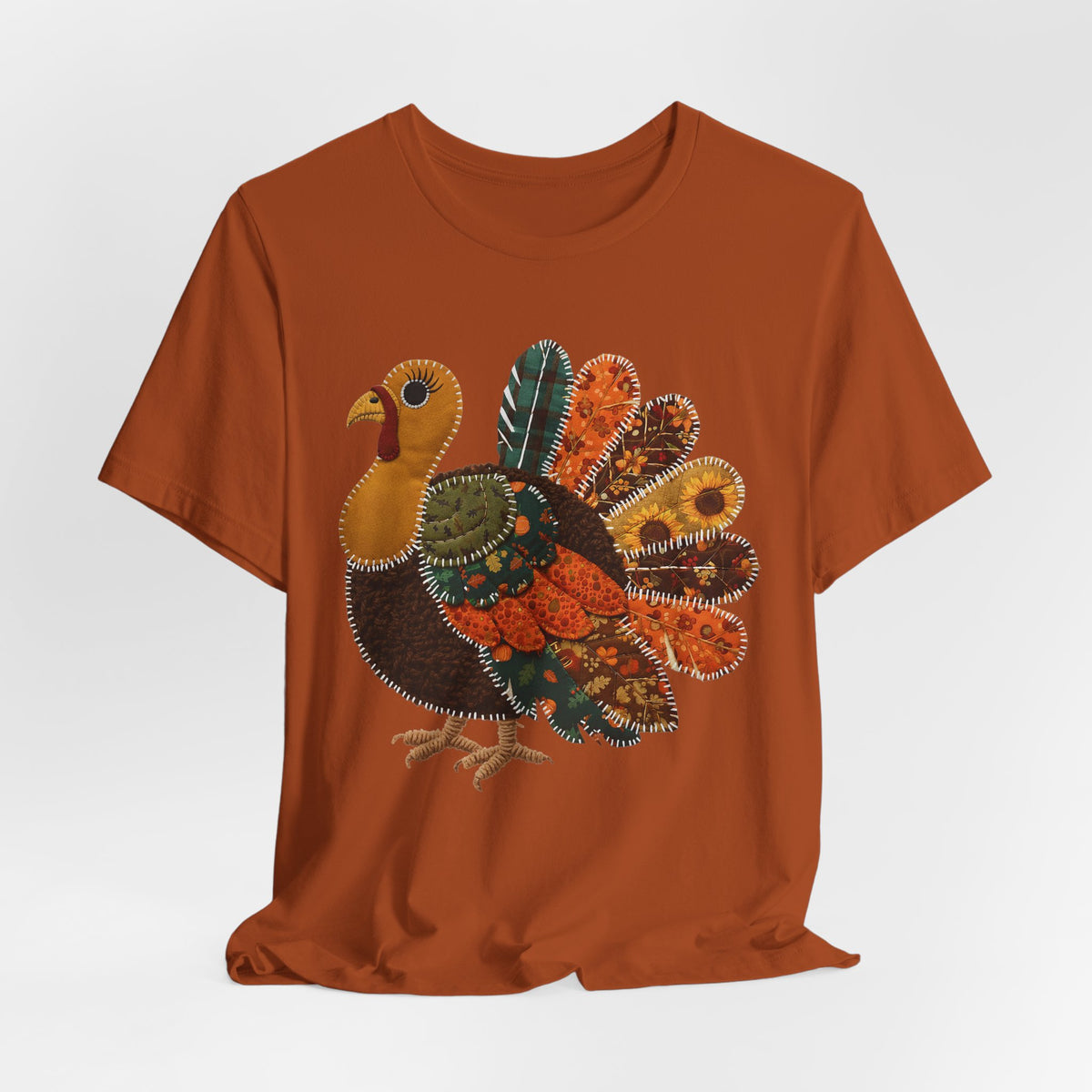 Patchwork Turkey - Thanksgiving Graphic Tee