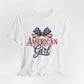 American Girl Patriotic T-shirt with Bow Design