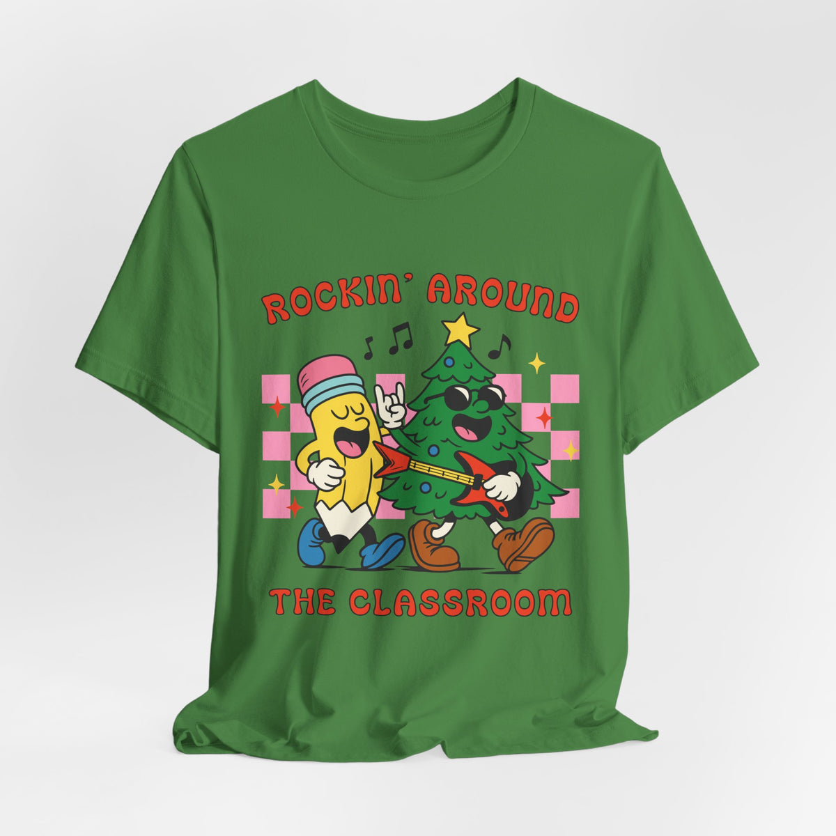 Rockin’ Around the Classroom Christmas Teacher T-Shirt