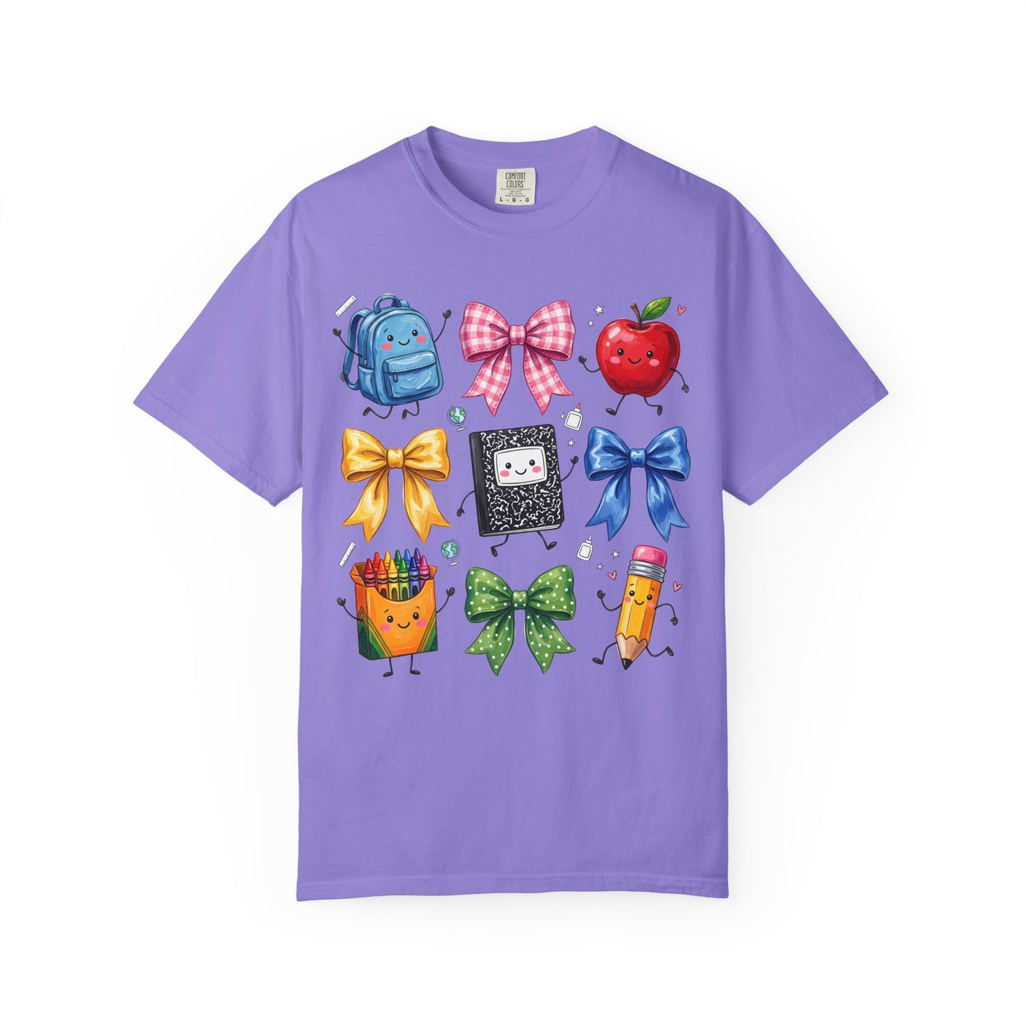 Back-to-School Cute School Supplies Doodles Graphic Tee