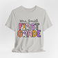 Personalized Colorful First Grade Teacher Graphic Tee