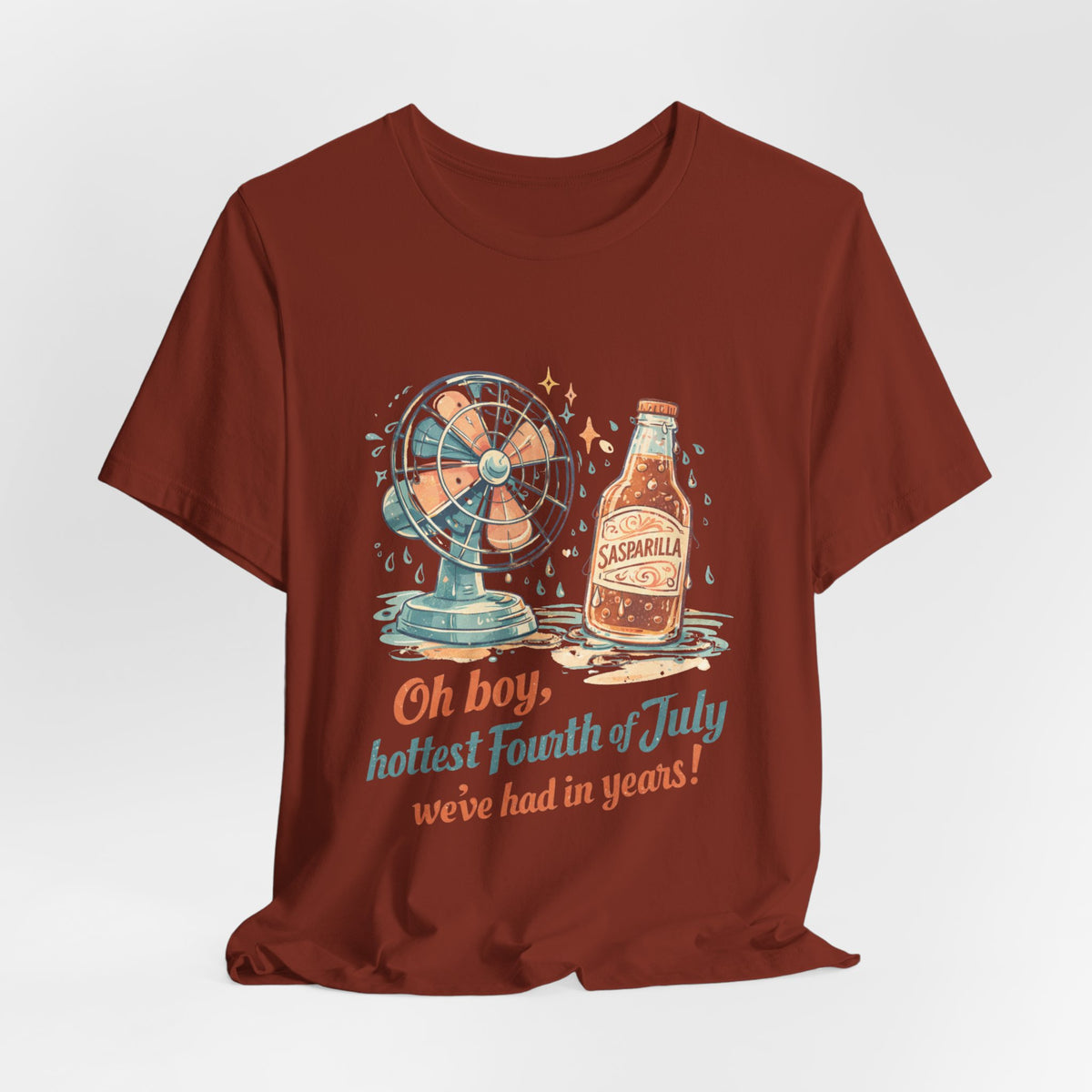 Progress Retro Tee — “Oh boy, hottest Fourth of July we’ve had in years!”