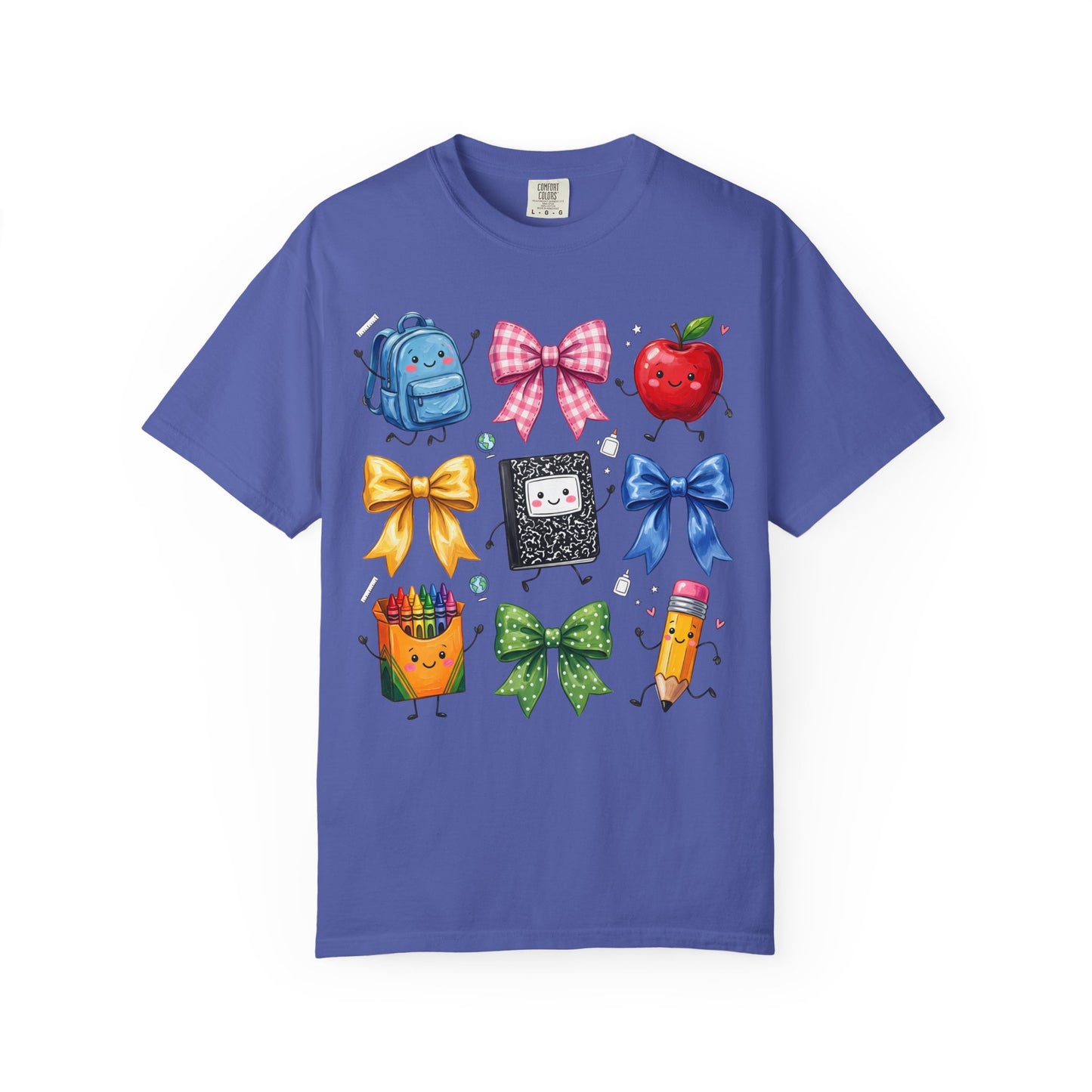 Back-to-School Cute School Supplies Doodles Graphic Tee