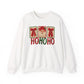 Ho Ho Ho Santa Patch Holiday Faux Yarn Christmas Crewneck
