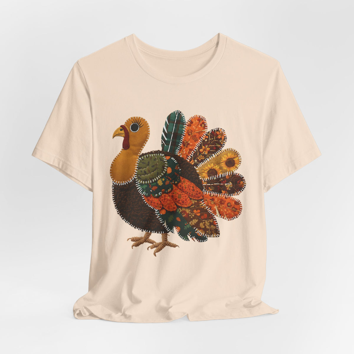 Patchwork Turkey - Thanksgiving Graphic Tee