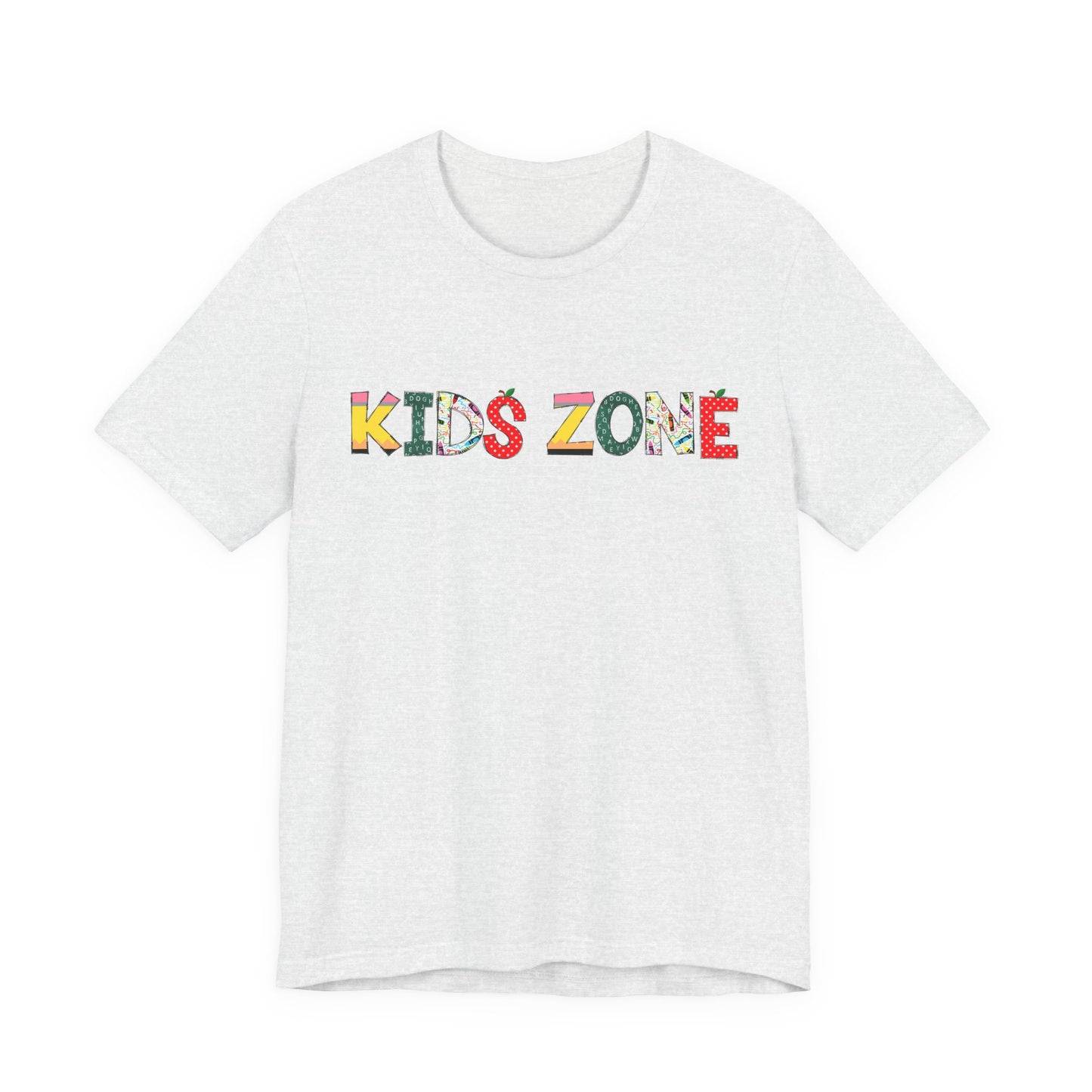 Kids Zone Daycare T-Shirt — School Print Lettering