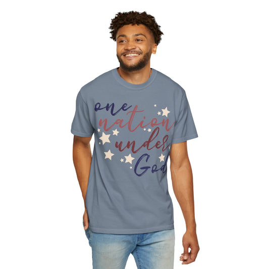 One Nation Under God T-Shirt, Relaxed Fit Shirt, Casual Wear, Gift for Friends, Comfy Everyday Tee