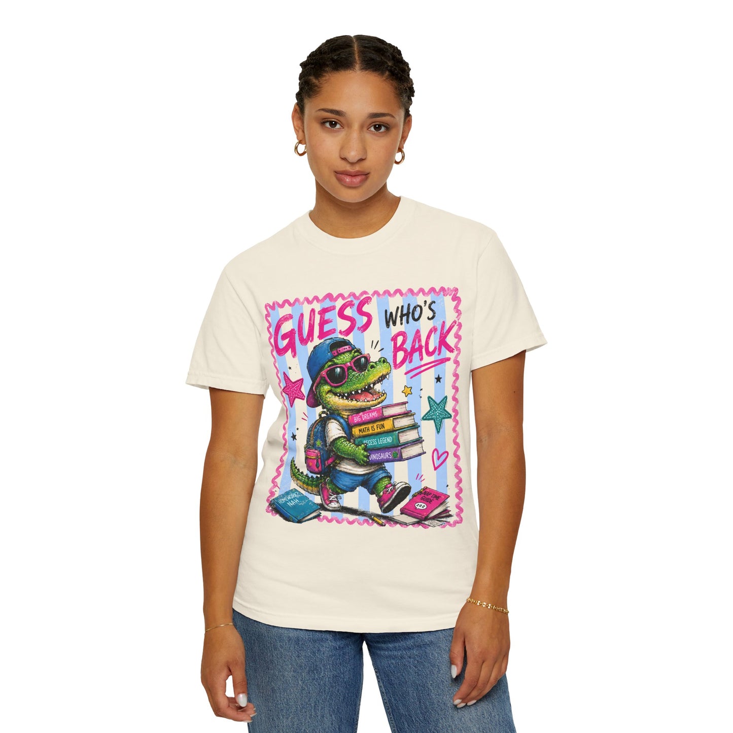 Back to School Croc T-Shirt — “Guess Who’s Back / Back Again” Graphic Tee