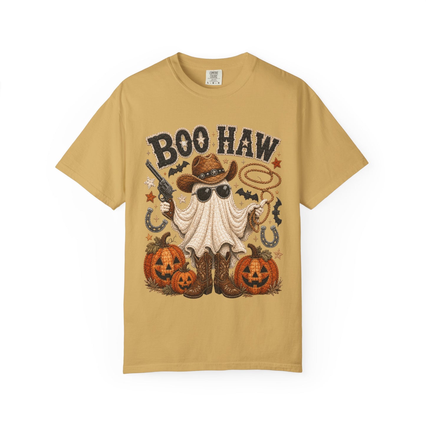 Boo Haw Cowboy Halloween Ghost T-Shirt