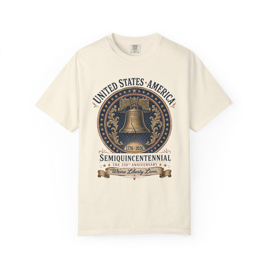 Semiquincentennial Liberty Bell T-Shirt — 250th USA Anniversary Tee