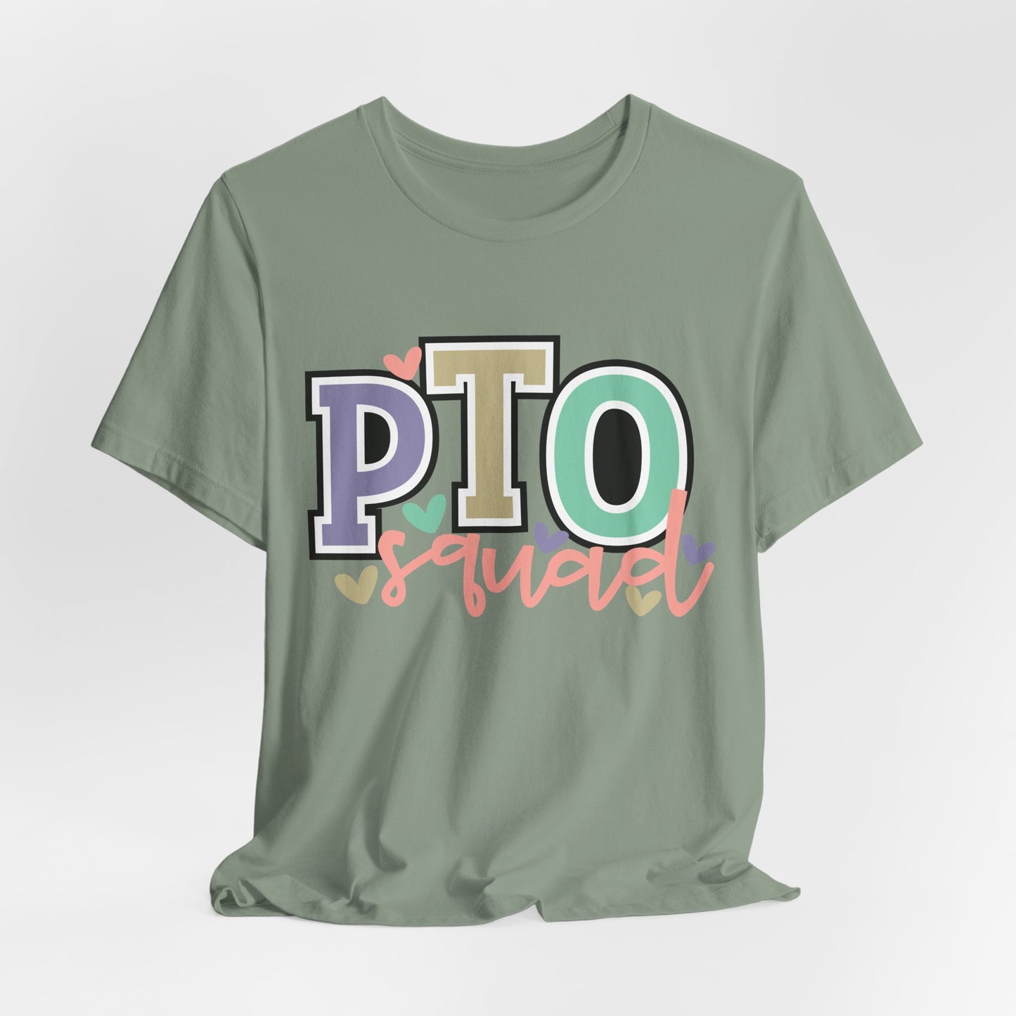 Colorful PTO Teacher/Parent Volunteer Squad Tee