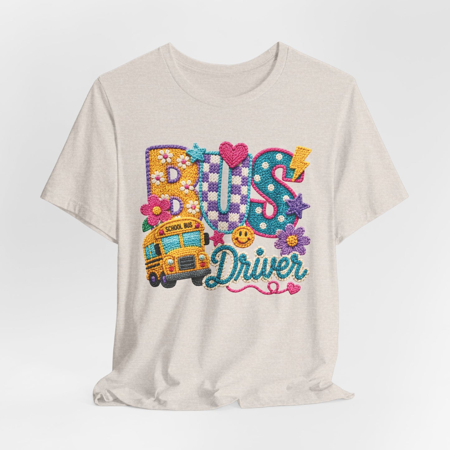 Bus Driver T-Shirt – Colorful School Bus Graphic Tee for Teachers & Drivers