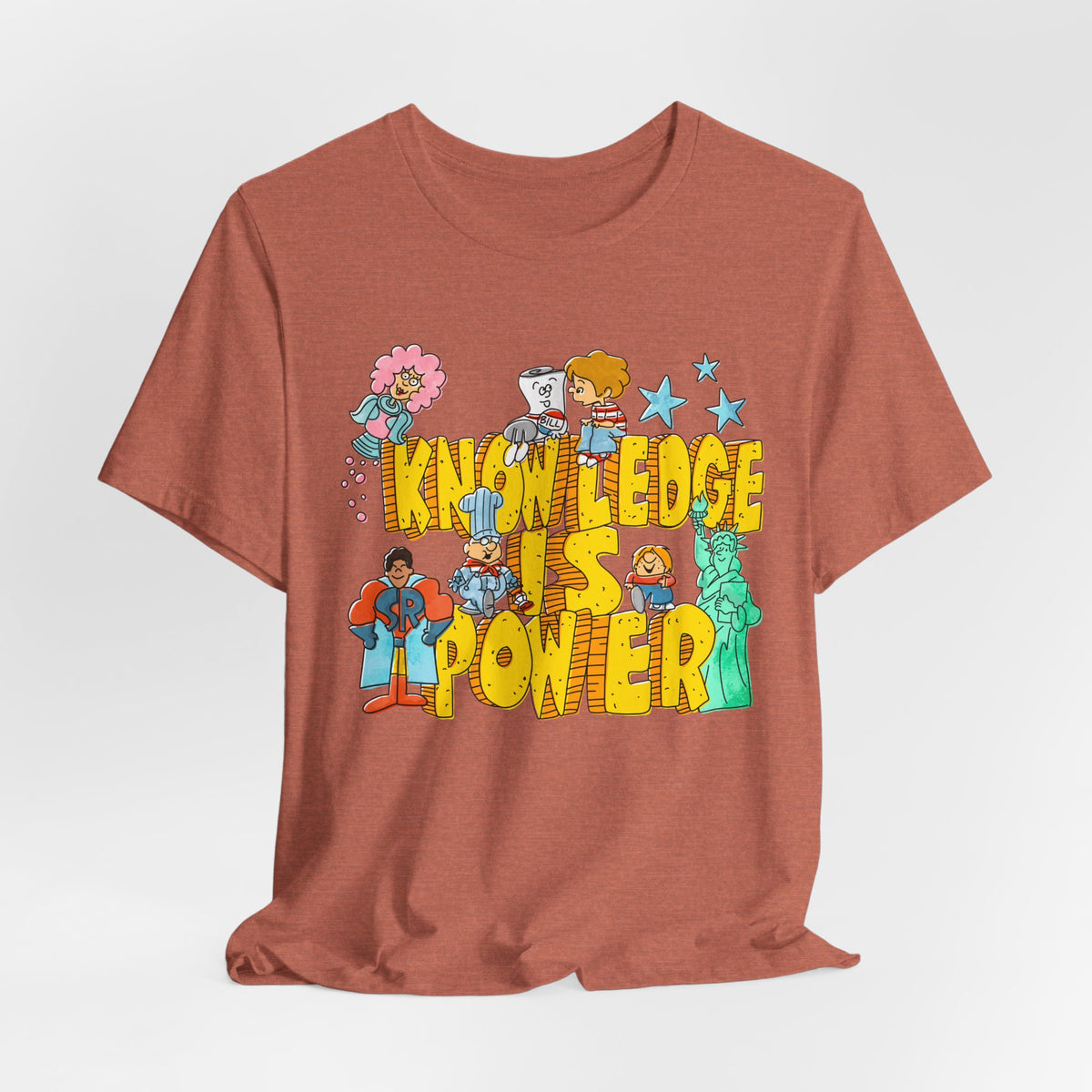 Knowledge Is Power Retro Vintage Graphic Tee