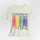 Rainbow Flair Pen School Staff Tee - Librarian With Flair