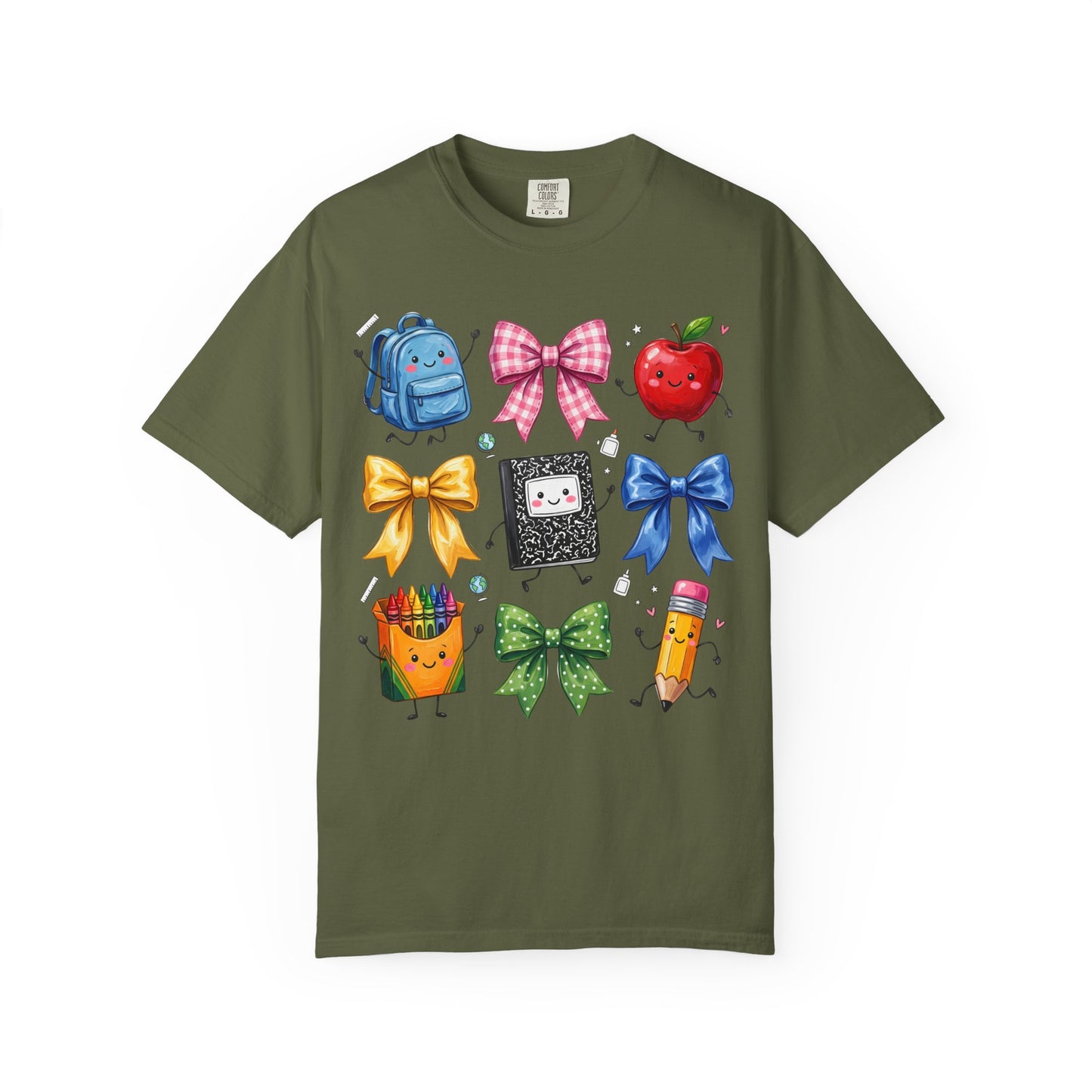 Back-to-School Cute School Supplies Doodles Graphic Tee