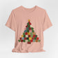Faux Patchwork Christmas Tree Tee