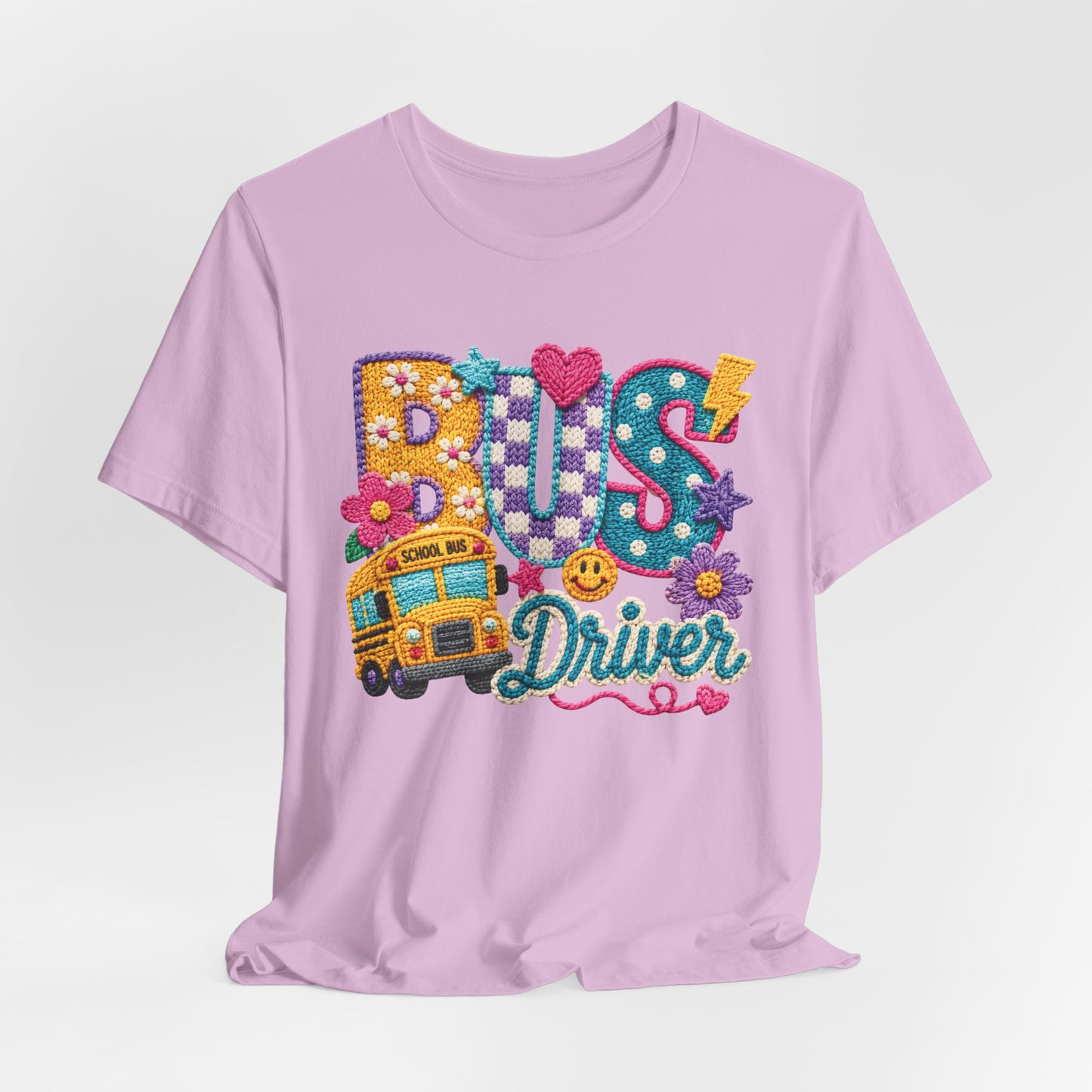 Bus Driver T-Shirt – Colorful School Bus Graphic Tee for Teachers & Drivers