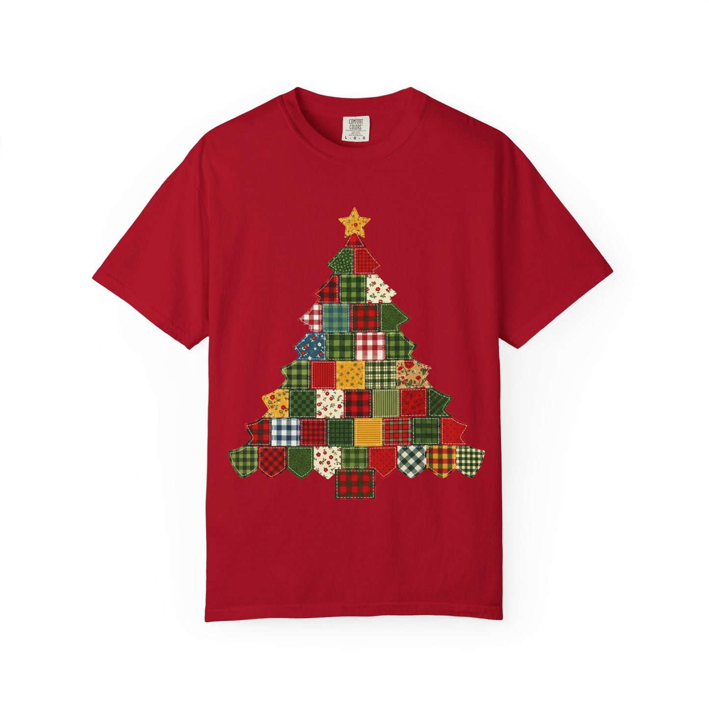 Christmas Patchwork Tree T-Shirt