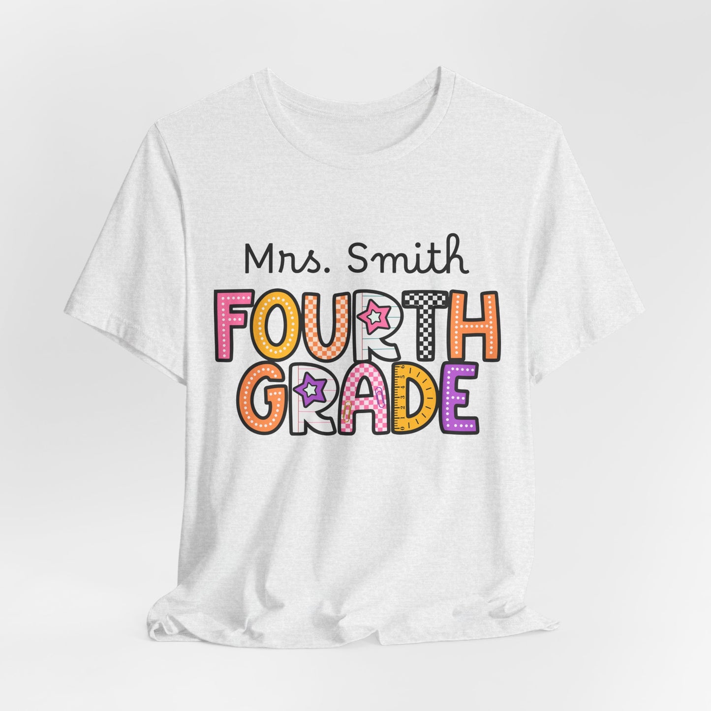 Personalized Fourth Grade Teacher T-Shirt