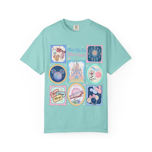 Theme Park Vintage Stamp Tee - Meet Me On Main Street
