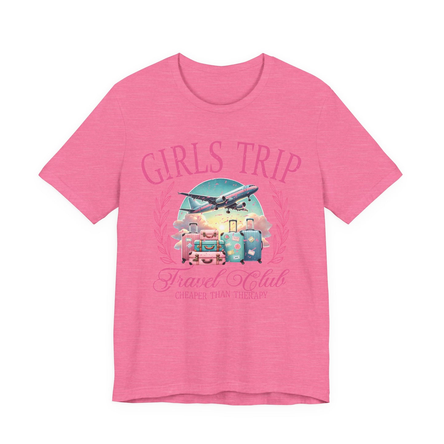 Girls Trip Travel Club Tee — Cute Suitcase & Plane Vacation Shirt