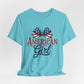 American Girl Patriotic T-shirt with Bow Design