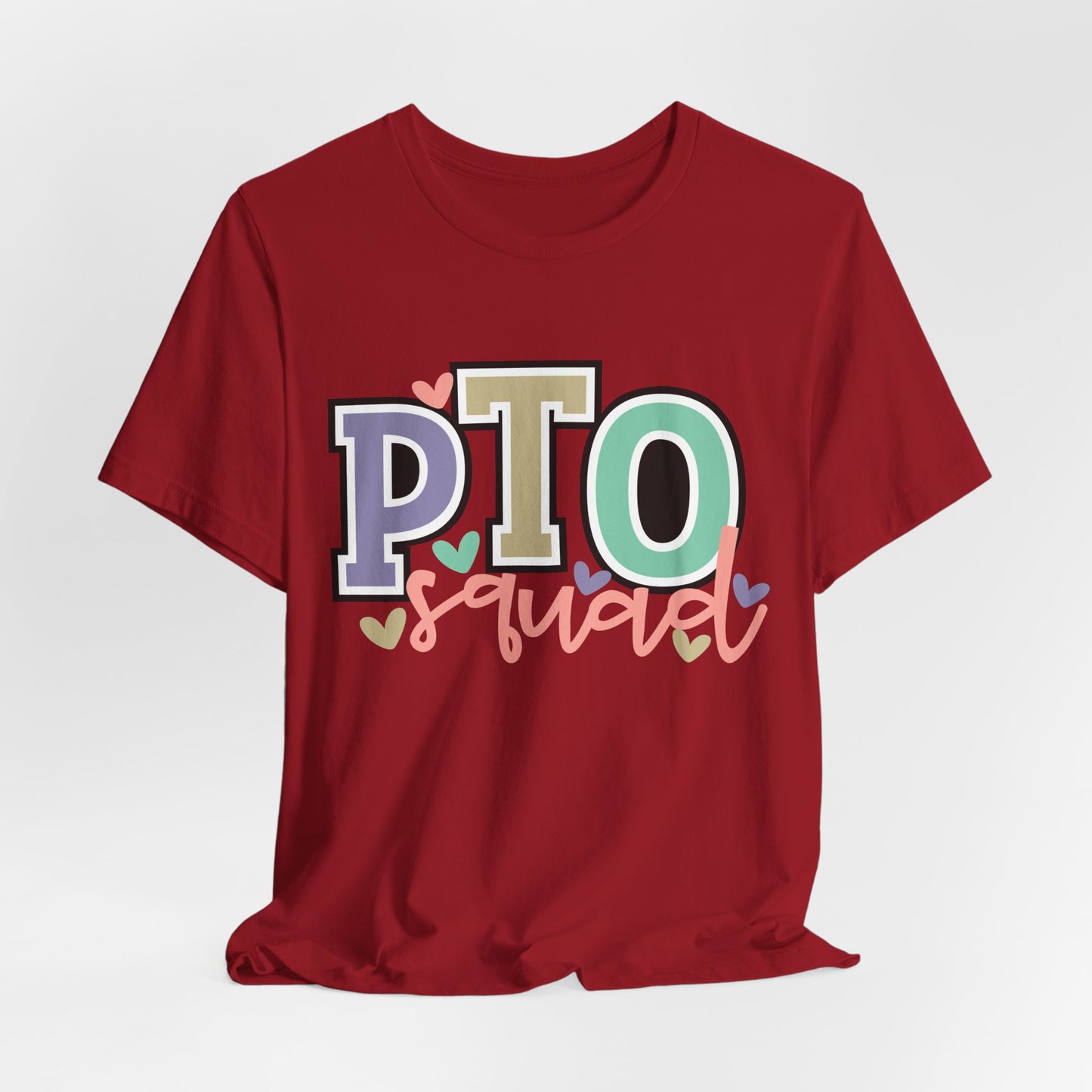 Colorful PTO Teacher/Parent Volunteer Squad Tee