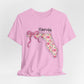 Florida Floral State Tee —Pink Bow & Script