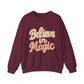 Believe in Magic Cozy Pastel Crewneck Christmas Sweatshirt