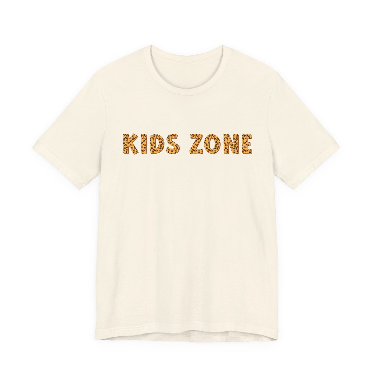 Kids Zone Daycare T-Shirt — Leopard Lettering