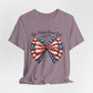 One Nation Under God Patriotic T-shirt with Bow Design